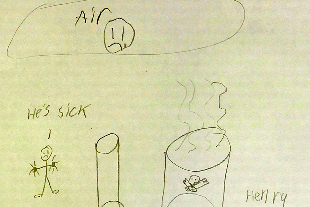 Child's drawing to EPA about methane Child's drawing to EPA about methane