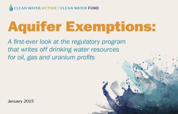 Aquifer Exemptions: The Report