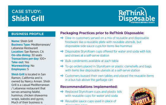 ReThink Disposable Case Study: Shish Grill | Page 1