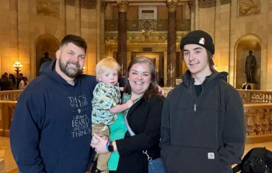 Avonna Starck and family at MN Legislature 